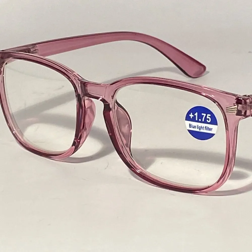 1513 Colette 1.75 Raspberry Reading Glasses Soft Butterfly Readers NWT
